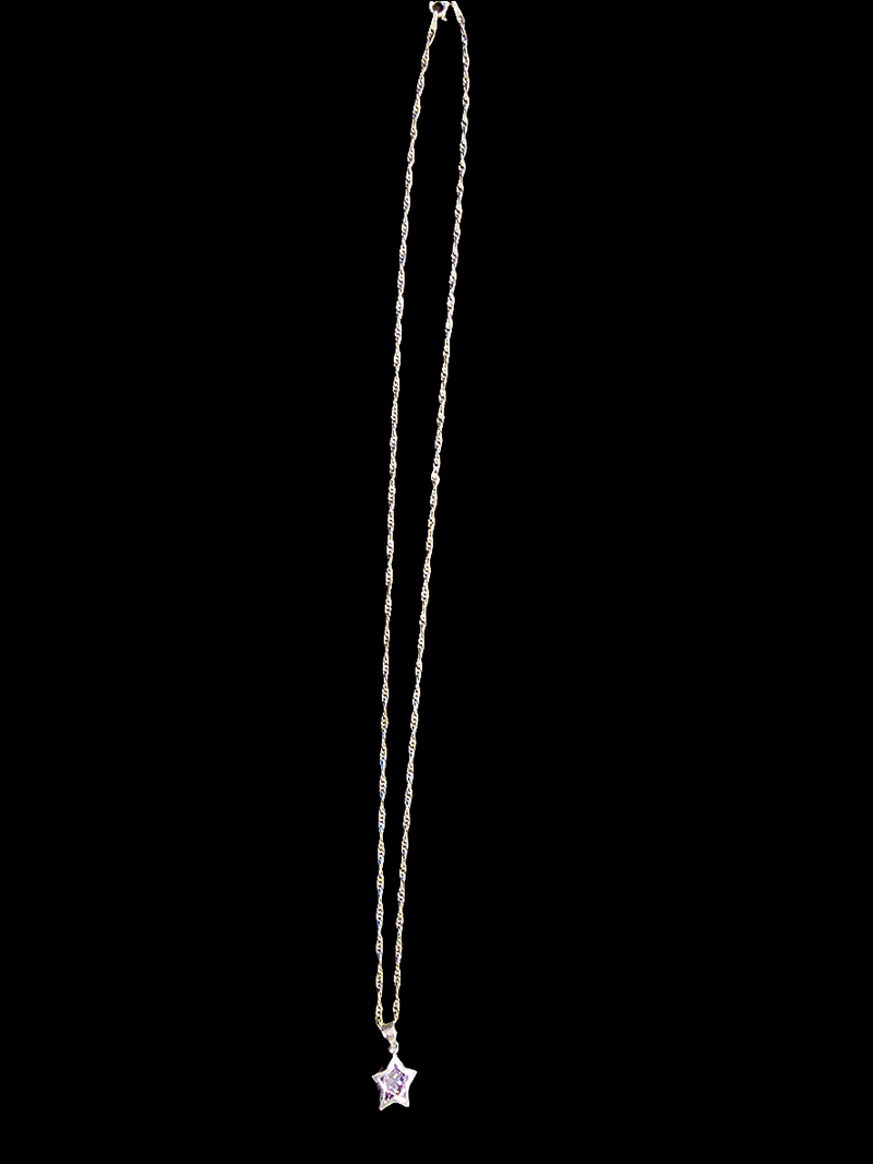 Sterling silver chain star pendant. - Carolina Bargain Bin
