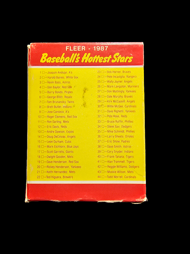 '87 Revco Lmtd Ed. Fleer Baseball's Hottest Stars Set Barry Bonds - Carolina Bargain Bin