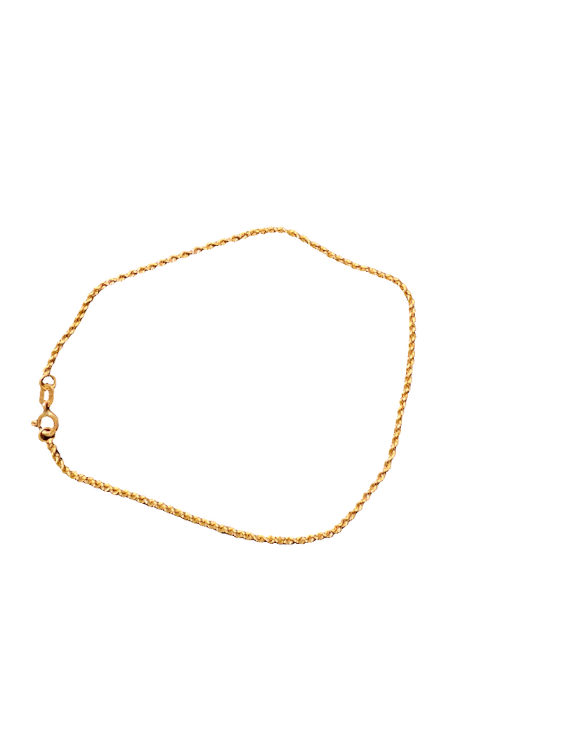 14k 8" rope bracelet - Carolina Bargain Bin