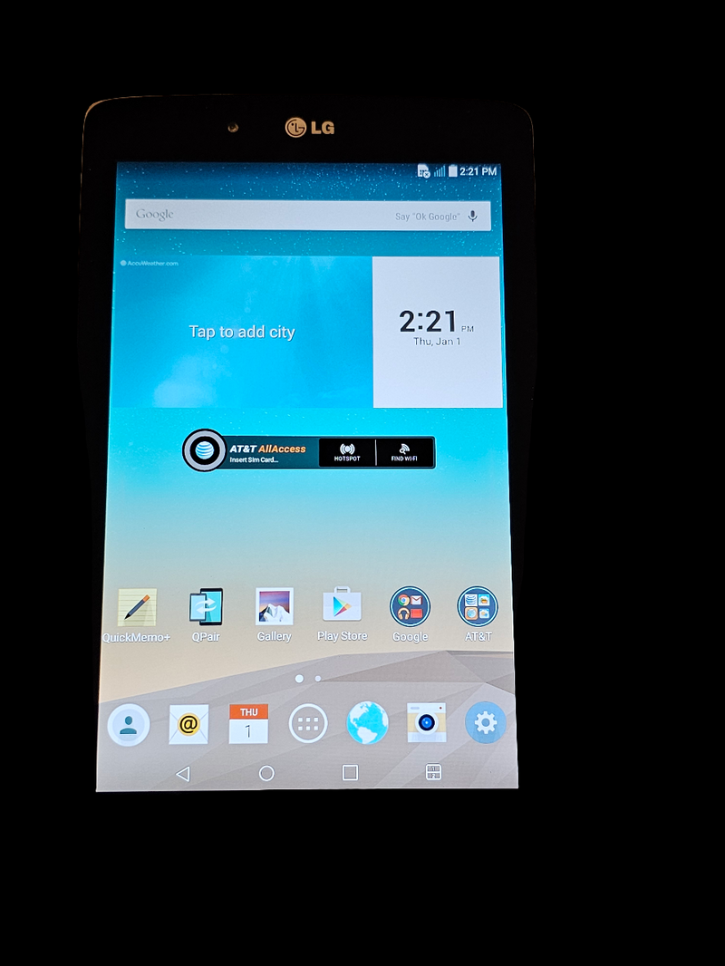 LG G Pad V410 4G LTE WiFi 7.0" Tablet 16GB for AT&T - Carolina Bargain Bin