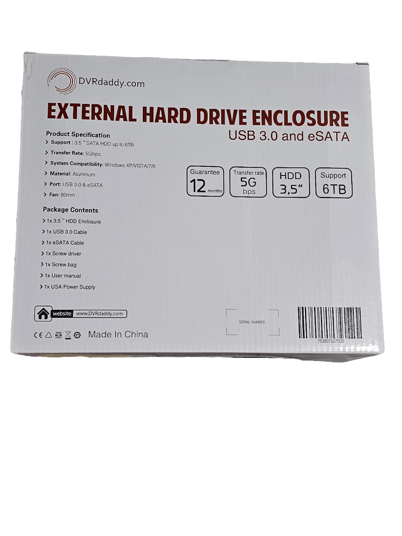External hard drive enclosure