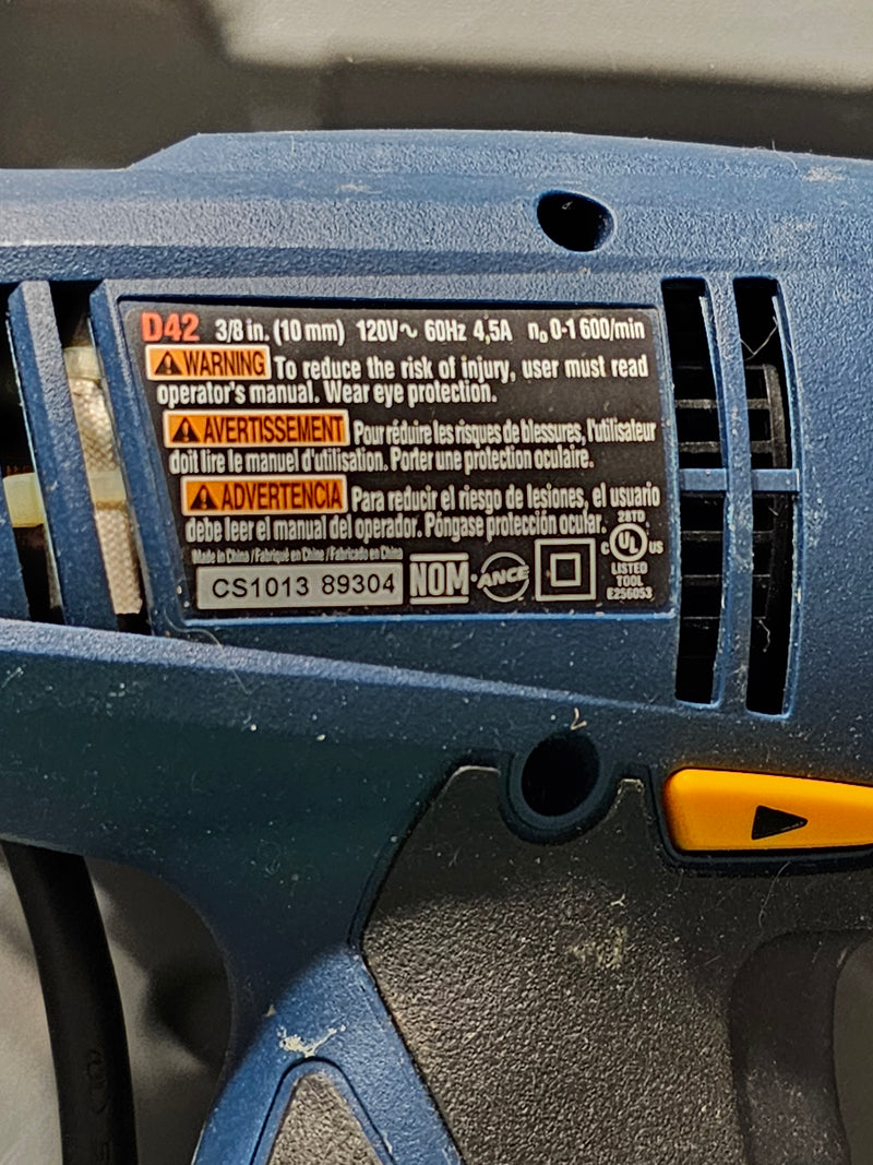 Ryobi D42 Corded Drill Driver Blue/Black 3/8" 120V - Carolina Bargain Bin