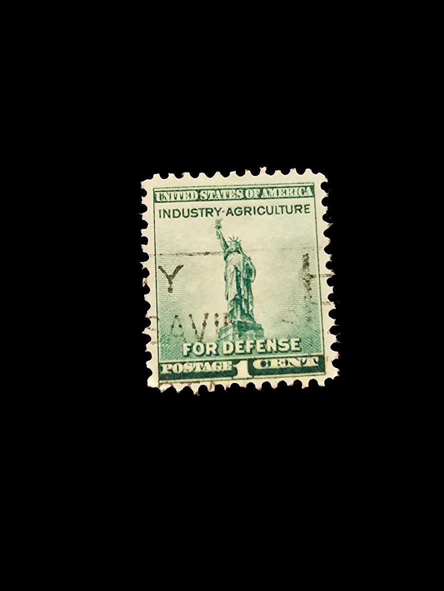 1 cent Liberty design stamp - Carolina Bargain Bin