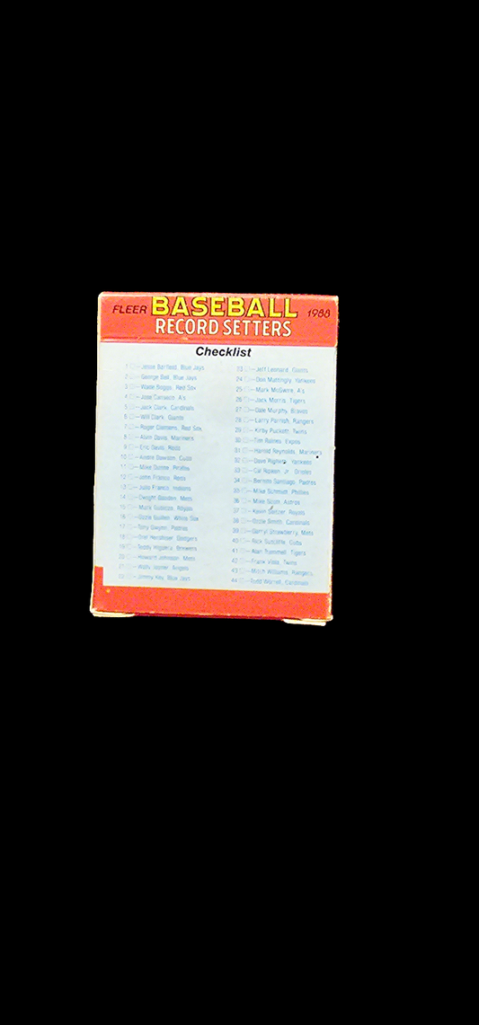 1988 Fleer Eckerd Baseball Record Setters Complete Boxed Set ~ 44 Cards - Carolina Bargain Bin