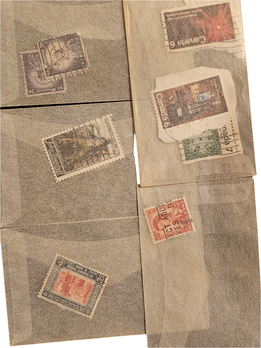 5 pack variety stamp vintage - Carolina Bargain Bin