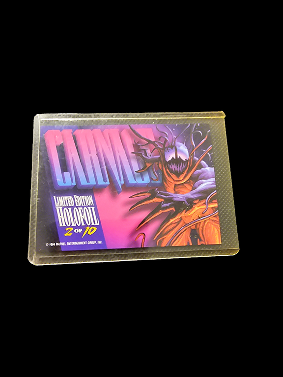 1994 MARVEL MASTERPIECES BRONZE HOLOFOIL INSERT CHASE CARD #2 CARNAGE RARE - Carolina Bargain Bin