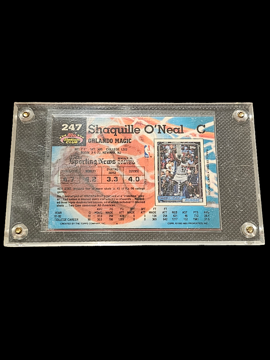 Shaquille O'Neal 1992 Stadium Club #247 Base Rookie - Carolina Bargain Bin