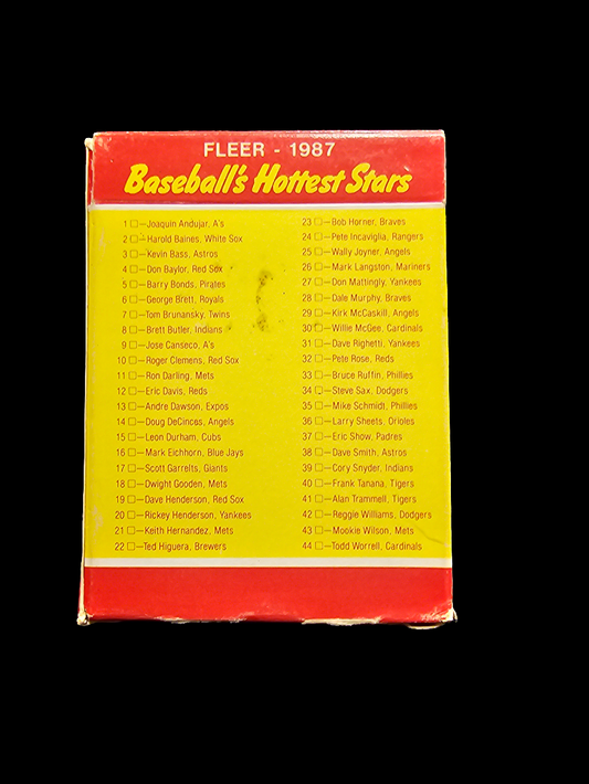 '87 Revco Lmtd Ed. Fleer Baseball's Hottest Stars Set  Barry Bonds - Carolina Bargain Bin