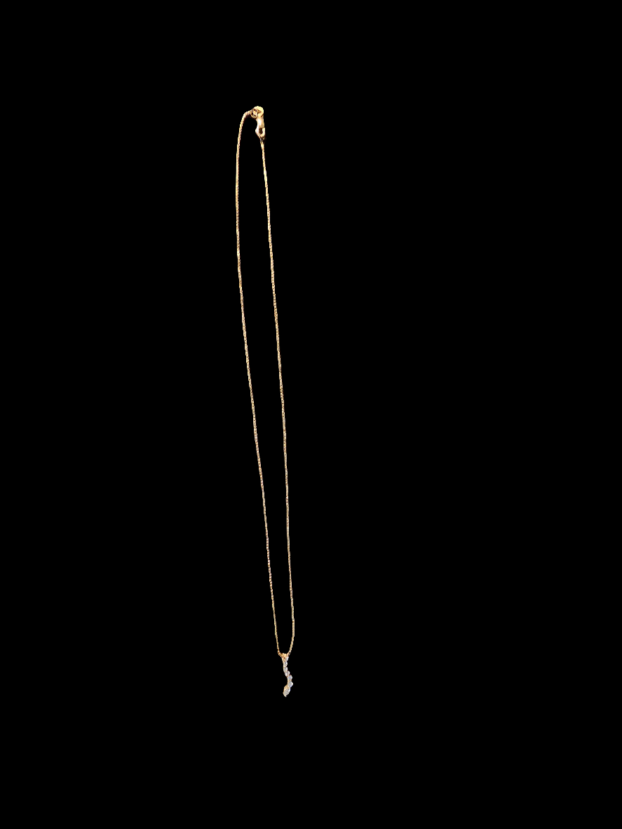 18-inch gold diamond necklace - Carolina Bargain Bin