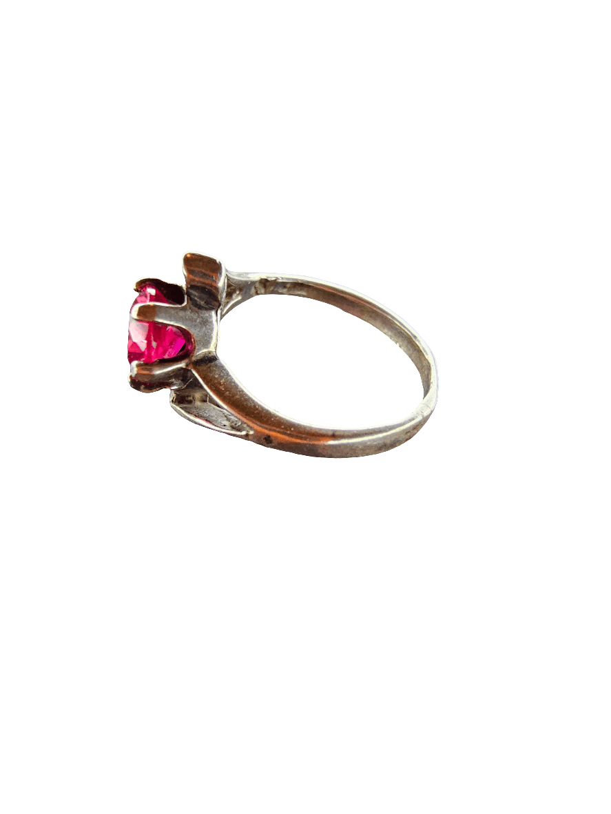 Ruby sterling silver ring. - Carolina Bargain Bin