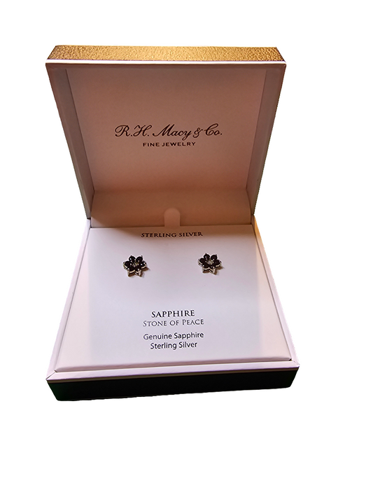 Sapphire diamond earrings - Carolina Bargain Bin