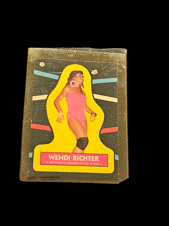 1985 Topps WWF WENDI RICHTER Sticker Card Rookie RC #6 Near Mint Wrestler - Carolina Bargain Bin