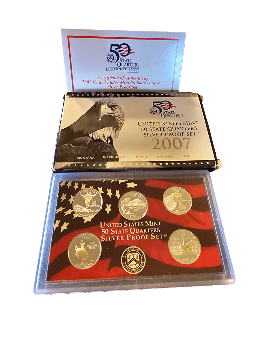 2007 silver coin mint proof quarter set - Carolina Bargain Bin