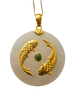 14k chain with a jade koi fish pendant. - Carolina Bargain Bin