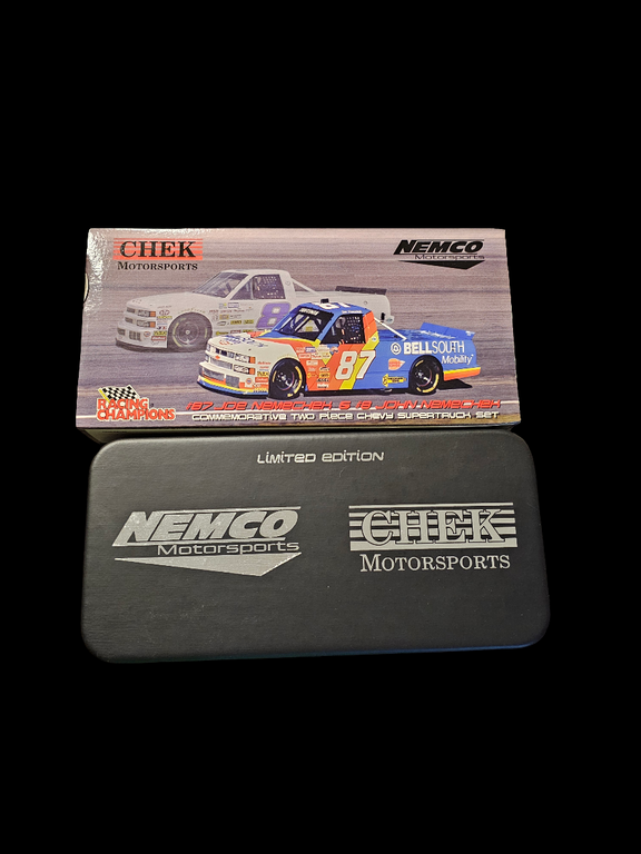 Joe Nemechek And John Nemechek Super truck 1/64 Racing Champions Autographed Set - Carolina Bargain Bin