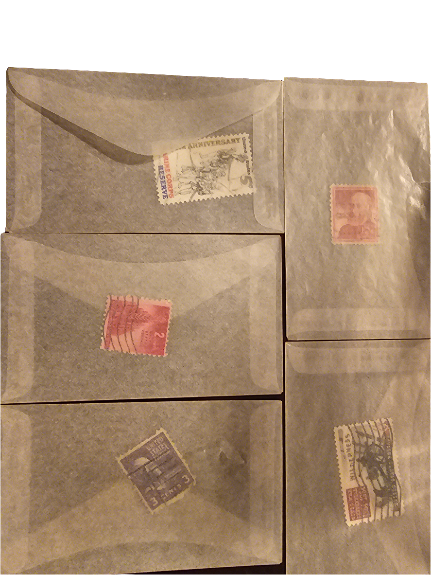 5 pack variety stamp vintage - Carolina Bargain Bin