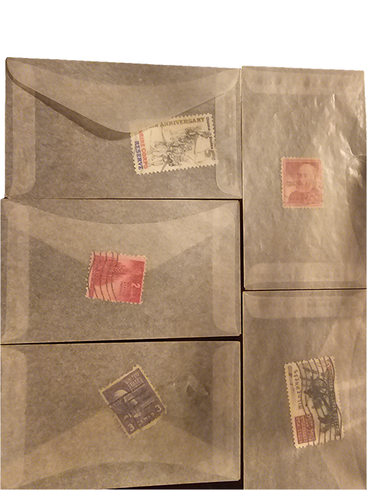 5 pack variety stamp vintage - Carolina Bargain Bin