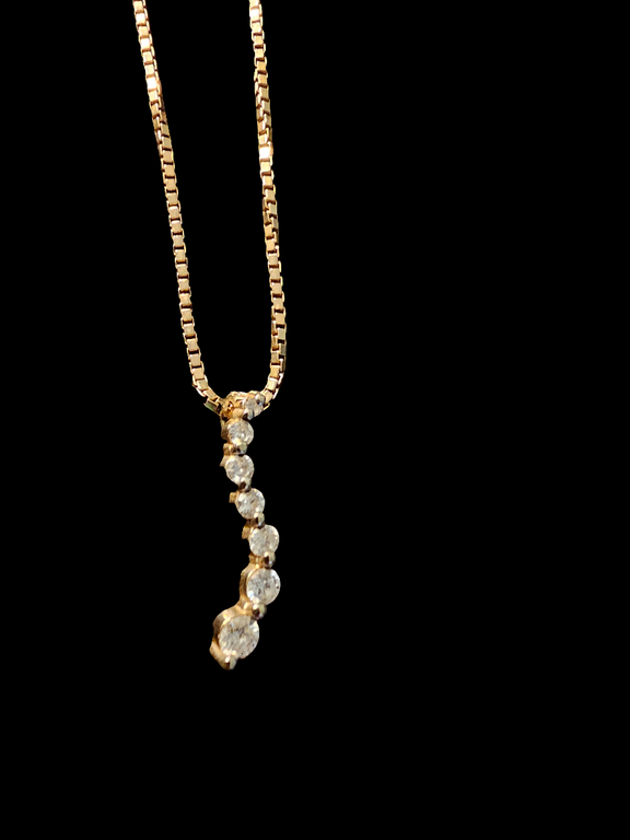 18-inch gold diamond necklace - Carolina Bargain Bin