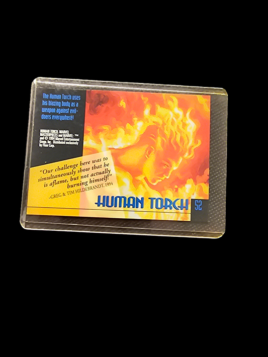 1994 Marvel Masterpieces Gold Signature #52 Human Torch - Carolina Bargain Bin