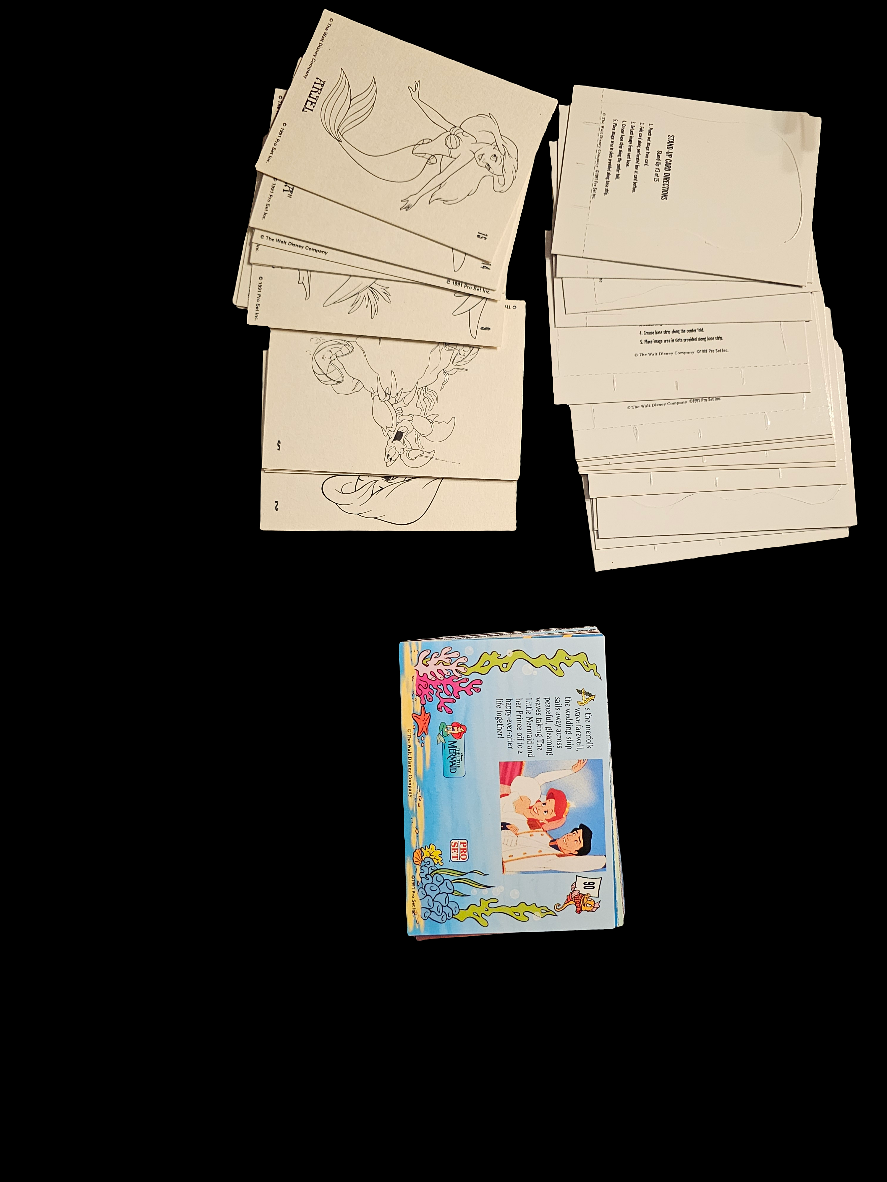 1991 little mermaid pro set 90 cards plus over 20plus pop-up cards - Carolina Bargain Bin