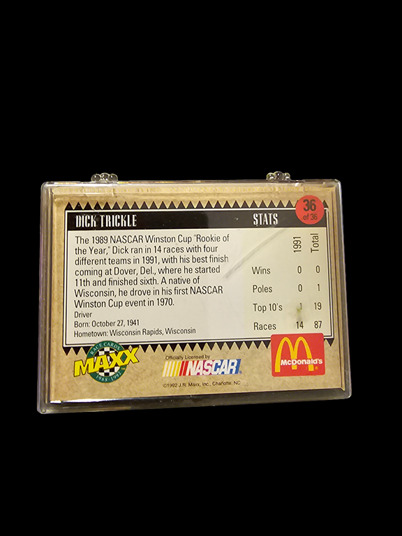 1992 NASCAR McDONALD'S  MAXX COLLECTOR 36 CARD SERIES - Carolina Bargain Bin