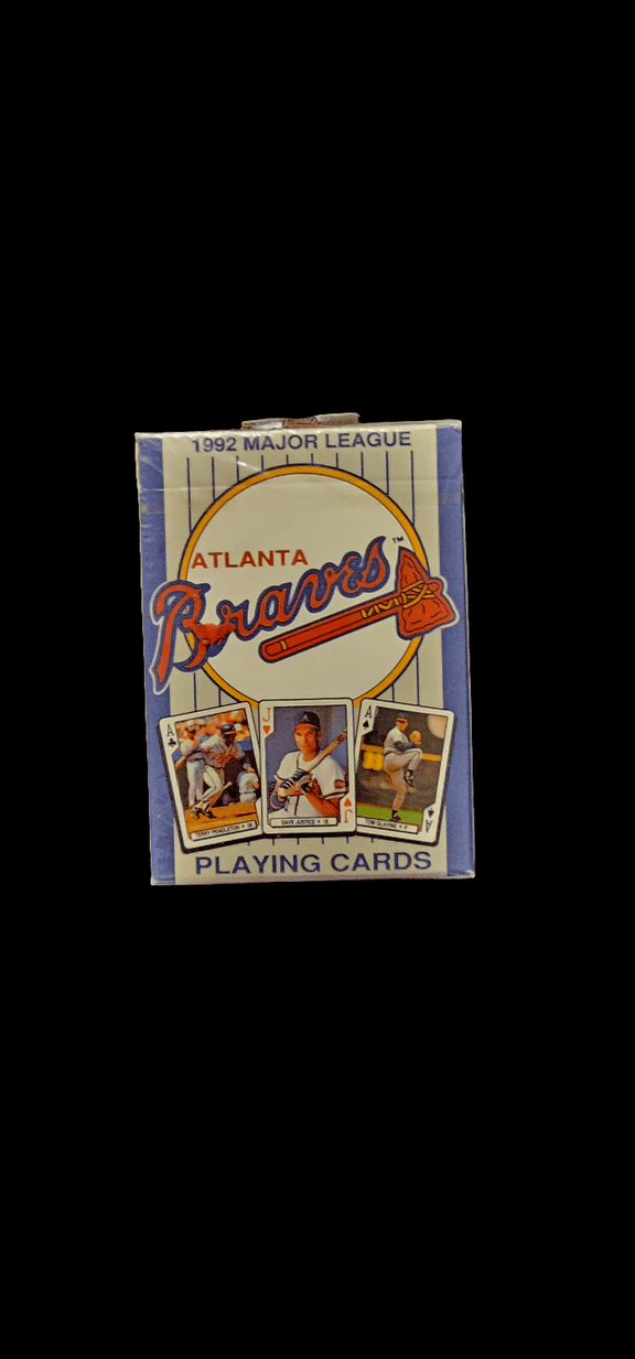 1992 Atlanta Braves Playing Cards In SEALED Original Box Unplayed - Carolina Bargain Bin