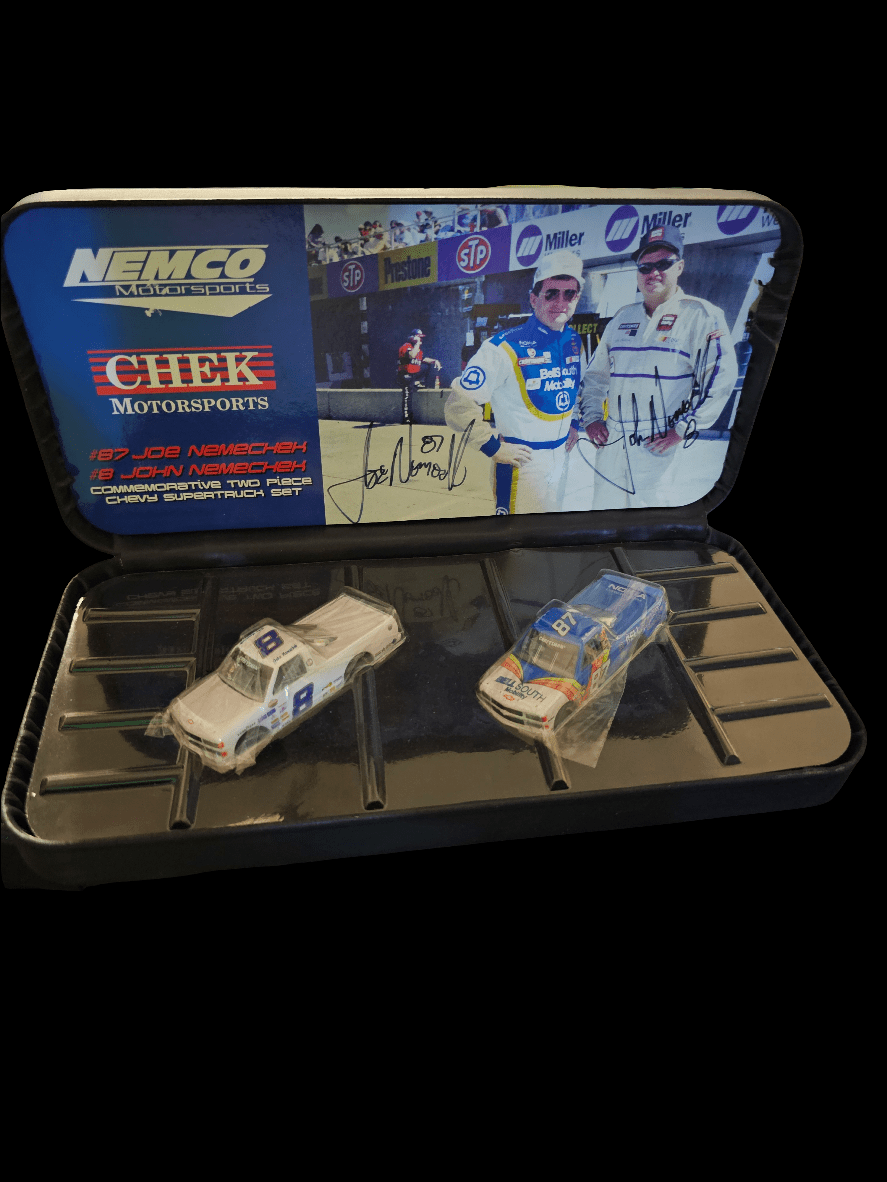 Joe Nemechek And John Nemechek Super truck 1/64 Racing Champions Autographed Set - Carolina Bargain Bin