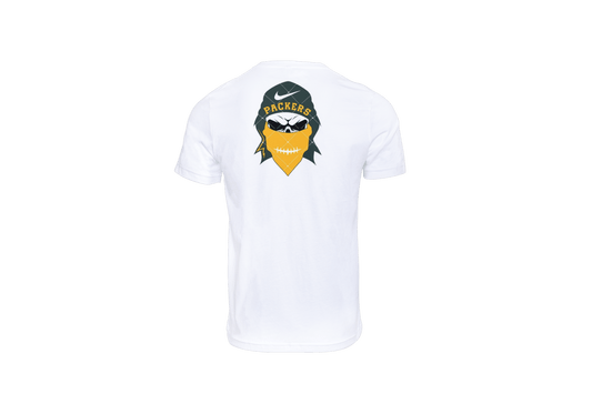 Green Bay Packers skull mask T-shirt - Carolina Bargain Bin