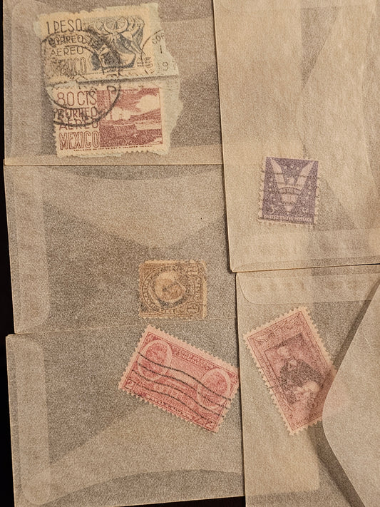 5 pack variety stamp vintage - Carolina Bargain Bin