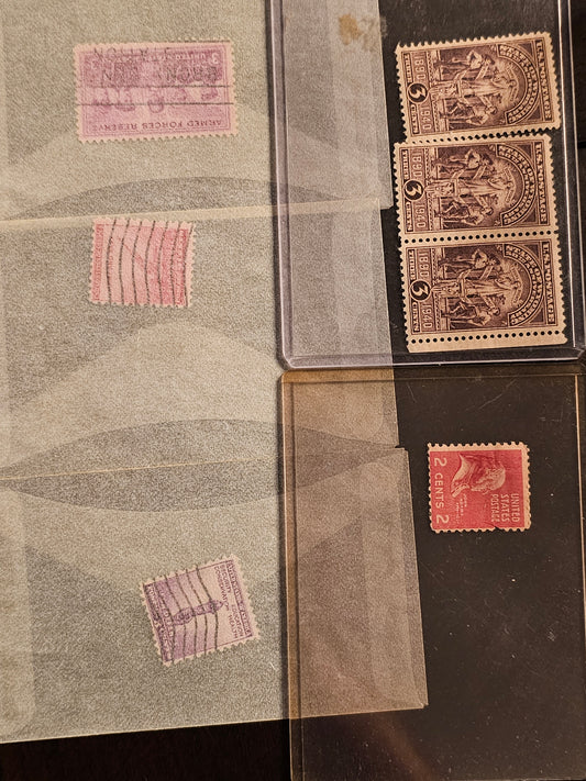 5 pack variety stamp vintage - Carolina Bargain Bin